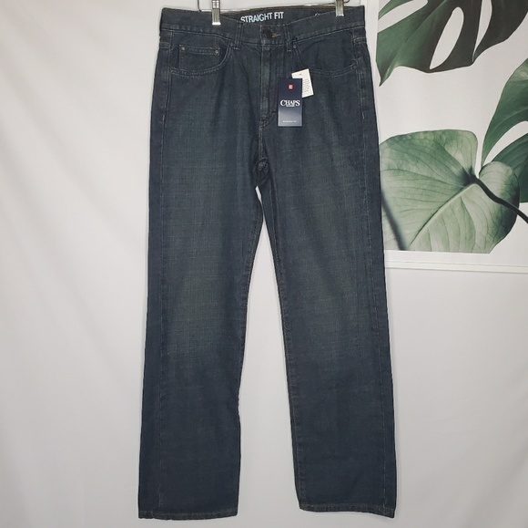 Chaps Other - Chaps Denim Mens Straight Leg Jeans Dark Wash NEW